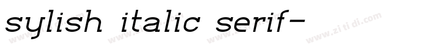 sylish italic serif字体转换